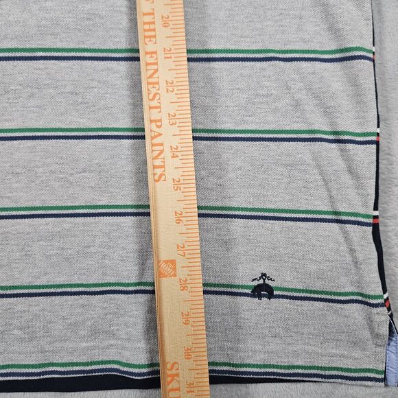 Brooks Brothers Shirt Mens XXL Performance Polo Slim Fit Striped Preppy Golf - Picture 11 of 11
